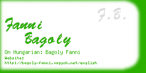 fanni bagoly business card